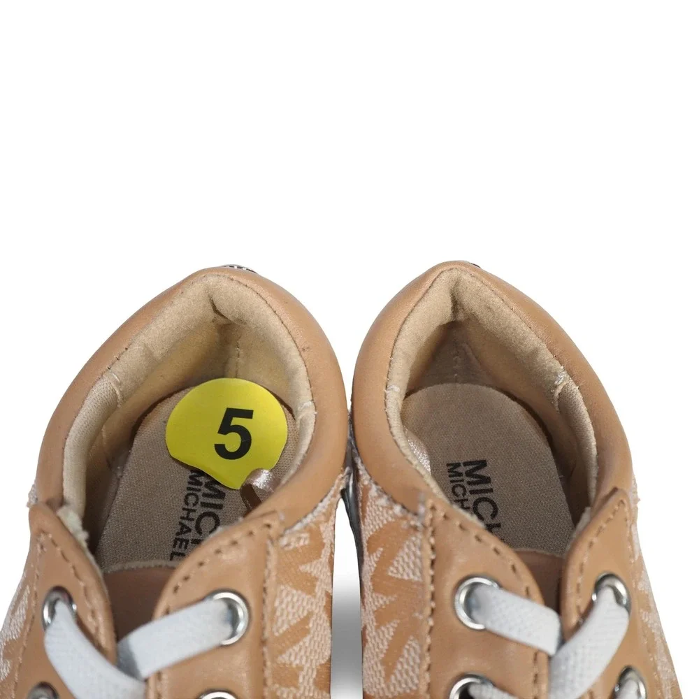Michael‎ Kors MK Oake 2 Signature Sneakers Tan Toddler 5